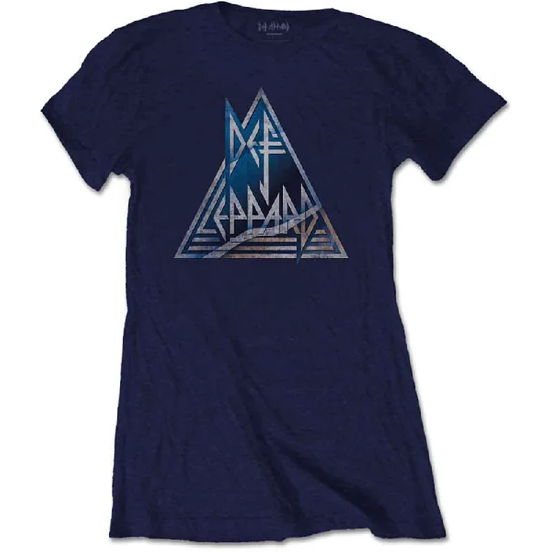 DEF LEPPARD Attractive T-Shirt, Triangle Logo-- Knit Fabric Woven Fabric Fleece Fabric DEF LEPPARD Attractive T-Shirt, Triangle Logo-- Knit Fabric Woven Fabric Fleece Fabric
