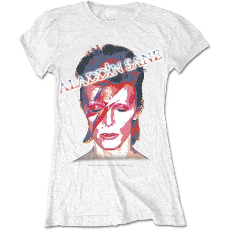 DAVID BOWIE Attractive T-Shirt, Aladdin Sane-- Chenille Fabric Brocade Fabric Lace Fabric DAVID BOWIE Attractive T-Shirt, Aladdin Sane-- Chenille Fabric Brocade Fabric Lace Fabric