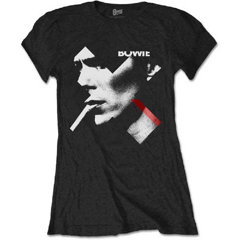 DAVID BOWIE Attractive T-Shirt, X Smoke Red-- Denim Fabric Leather Fabric Suede Fabric DAVID BOWIE Attractive T-Shirt, X Smoke Red-- Denim Fabric Leather Fabric Suede Fabric