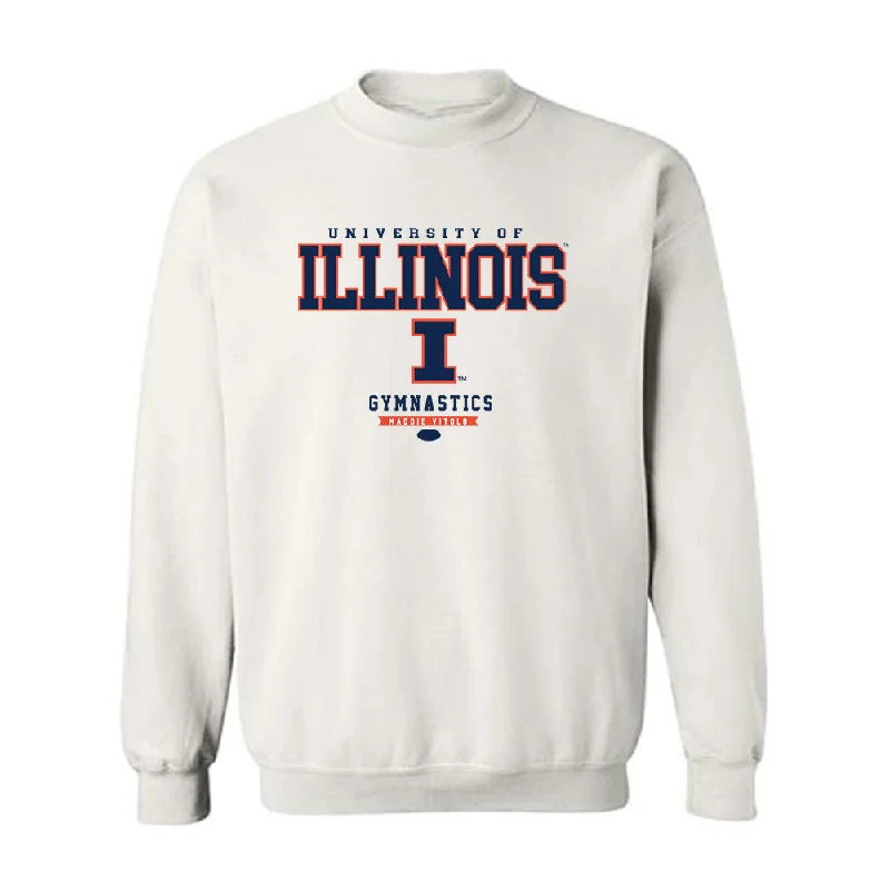 Illinois - NCAA Women's Gymnastics : Maddie Vitolo - Classic Fashion Shersey Crewneck Sweatshirt Hoodie with Side Slits Relaxed Casual Illinois - NCAA Women's Gymnastics : Maddie Vitolo - Classic Fashion Shersey Crewneck Sweatshirt Hoodie with Side Slits Relaxed Casual