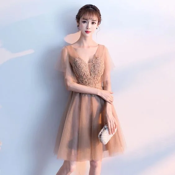 V-neck party dress tulle party dress champagne homecoming dress cg8428 Chiffon Maxi Beach V-neck party dress tulle party dress champagne homecoming dress cg8428 Chiffon Maxi Beach