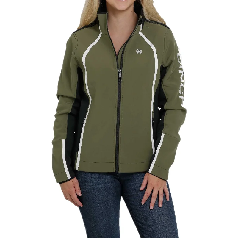 Cinch Ladies Color Blocked Bonded Olive Green Jacket MAJ9875001 Fleece Jacket Down Jacket Parka