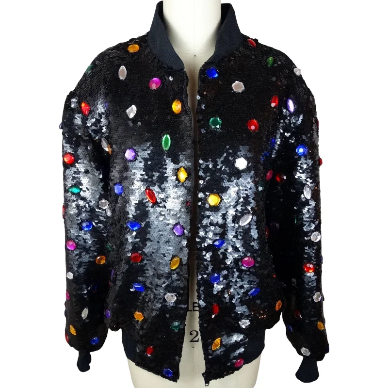 Vintage 70s Neiman Marcus Sequin Bomber Jacket Rayon Fabric Velvet Fabric Corduroy Fabric Vintage 70s Neiman Marcus Sequin Bomber Jacket Rayon Fabric Velvet Fabric Corduroy Fabric