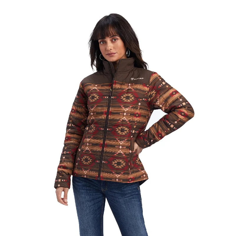 Ariat® Ladies R.E.A.L.™ Aztec Printed Brown Jacket 10041582 Snapped Jacket Toggled Jacket Drawstring Jacket Ariat® Ladies R.E.A.L.™ Aztec Printed Brown Jacket 10041582 Snapped Jacket Toggled Jacket Drawstring Jacket