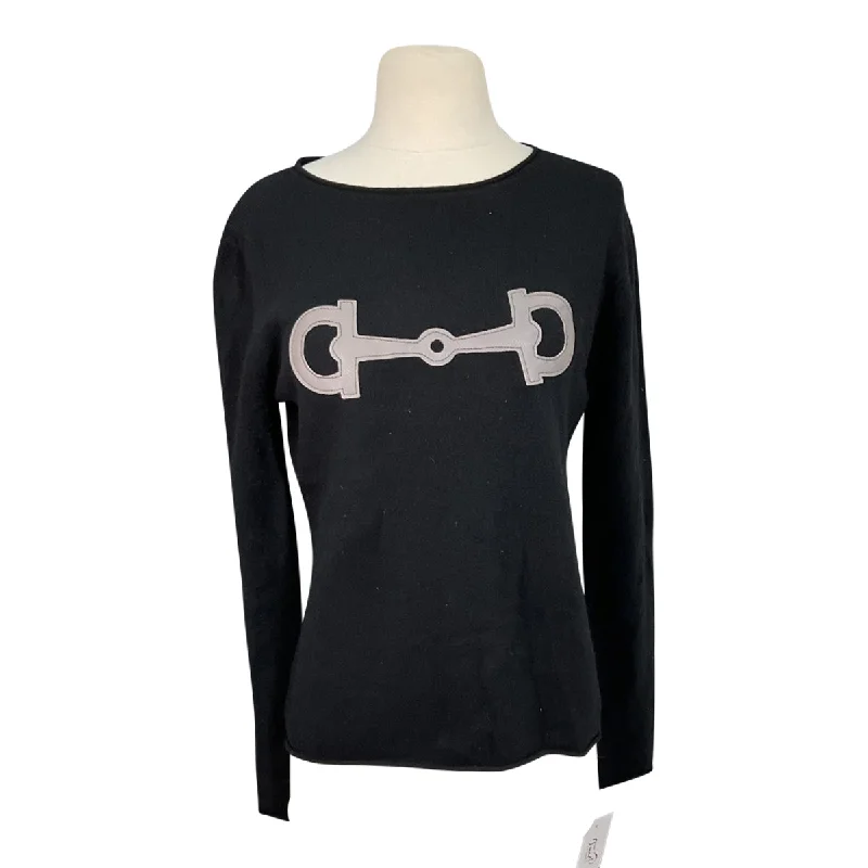 Horse-A-Porter Wool Knit Sweater in Black/Grey - Women's XS Terry Terry Cloth Terry Knit Horse-A-Porter Wool Knit Sweater in Black/Grey - Women's XS Terry Terry Cloth Terry Knit