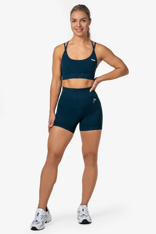 Dark Green Lunge Scrunch Shorts