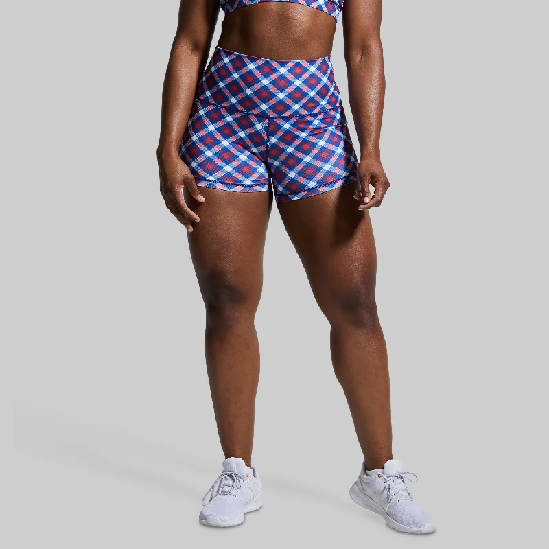 New Heights Booty Short (Patriotic Plaid)