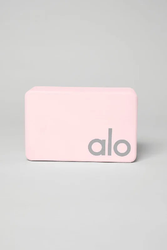 Uplifting Yoga Block - Powder Pink/Silver