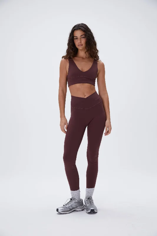 Ultimate Wrap Over Leggings - Burgundy