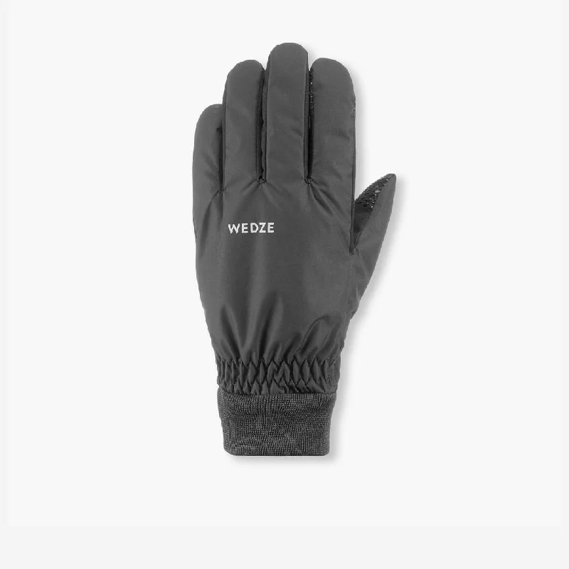 ADULT SKI GLOVES 100 - LIGHT BLACK