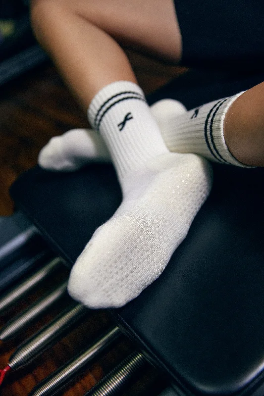 ‘The Classic' Crew Grip Sock - Bone