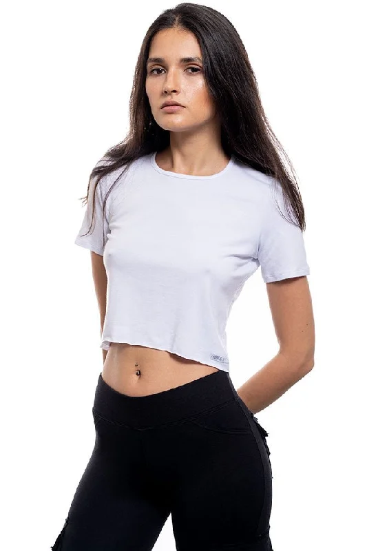 Bamboo Short Sleeve Crop T Shirt