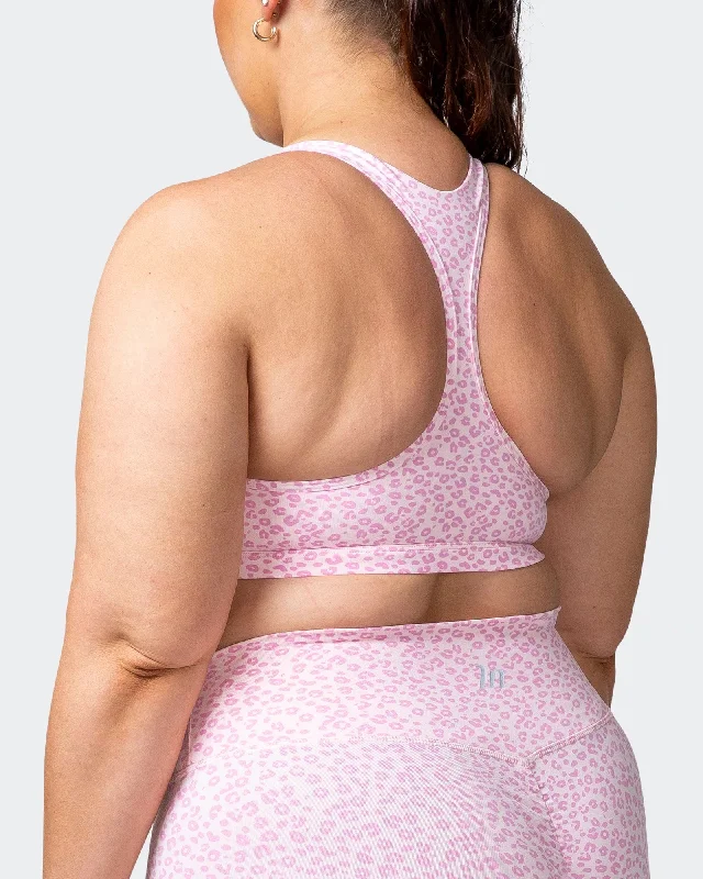 Flex Bra - Rose Quartz Mini Cheetah Print