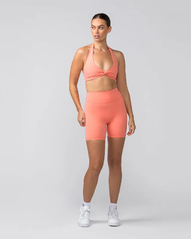 Hype Halter Bralette - Peach Pink