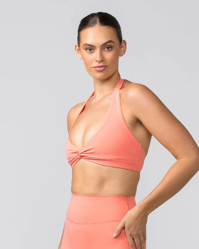 Hype Halter Bralette - Peach Pink