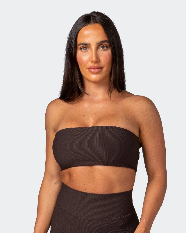 Ribbed Bandeau - Cocoa