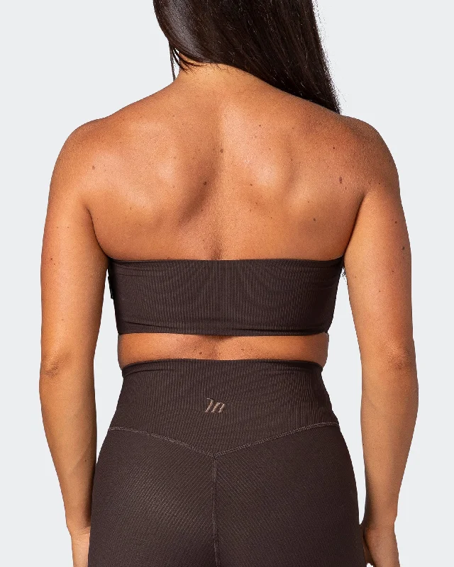 Ribbed Bandeau - Cocoa