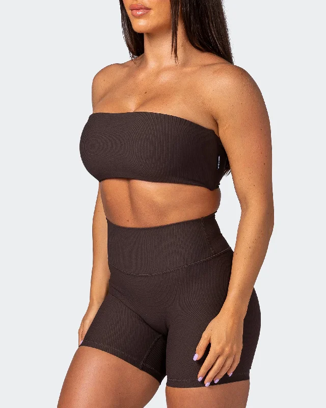 Ribbed Bandeau - Cocoa