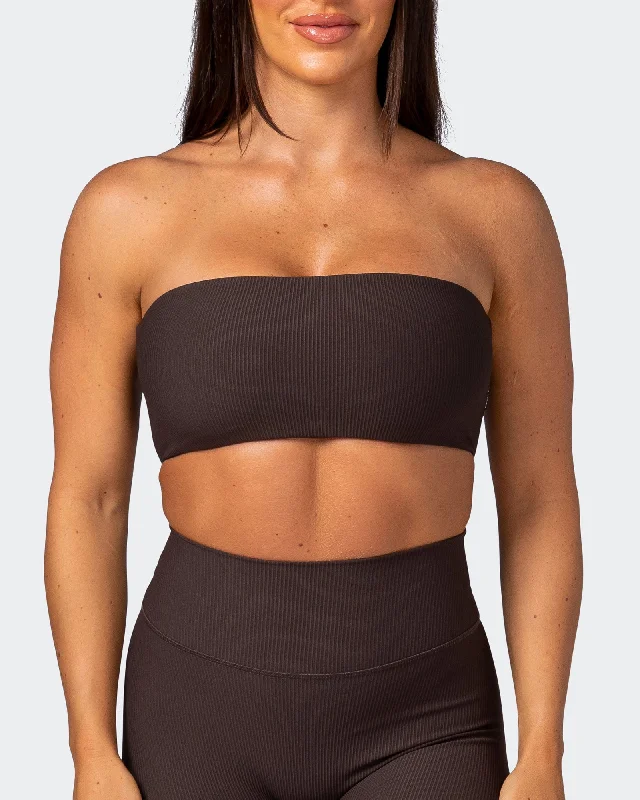 Ribbed Bandeau - Cocoa