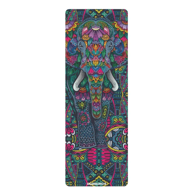 GearBunch Colorful Bright Elephant Yoga Mat