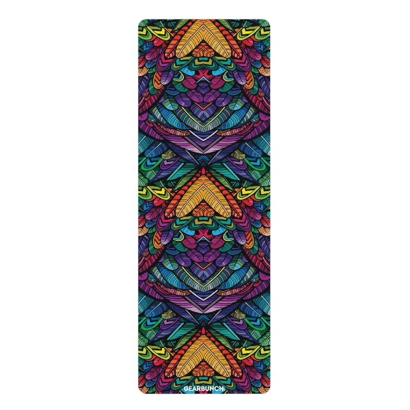 GearBunch Colorful Feathers Yoga Mat