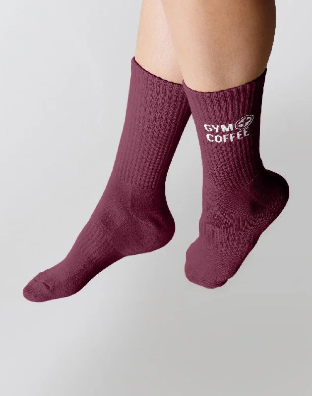 Sports Socks in Burgundy